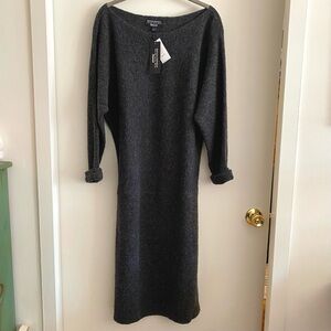 NWT Banana Republic sweater dress. Charcoal grey. Size L.